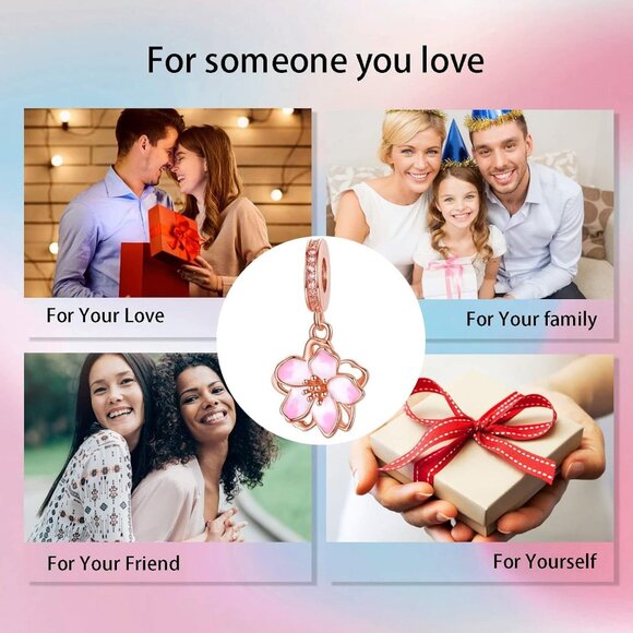 Love Heart Dangle 925 Sterling Silver Pendant Bead Charms - Picture 7 of 7